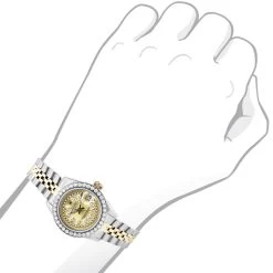 Women's Diamond Rolex Datejust Watch 26mm Champagne Dial Two Tone Jubilee Bracelet -Watch Store womens diamond rolex datejust watch 26mm champagne dial two tone jubilee bracelet 968563 body