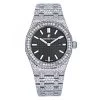 Women's Diamond Watch Audemars Piguet Royal Oak 33mm Black Dial