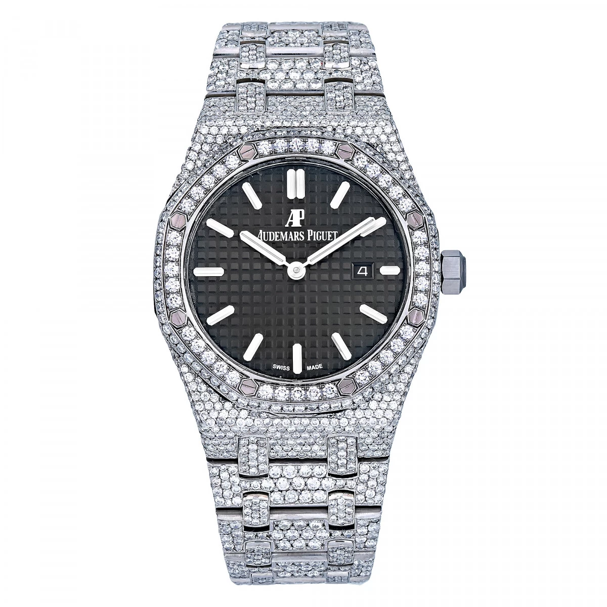 Women's Diamond Watch Audemars Piguet Royal Oak 33mm Black Dial 1 Women's Diamond Watch Audemars Piguet Royal Oak 33mm Black Dial