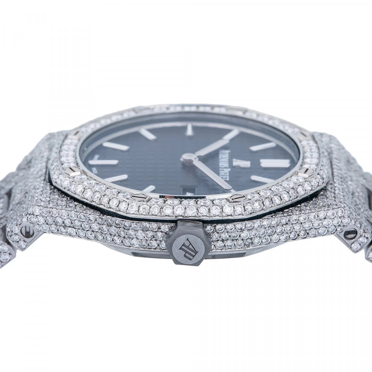 Women's Diamond Watch Audemars Piguet Royal Oak 33mm Black Dial 3 Women's Diamond Watch Audemars Piguet Royal Oak 33mm Black Dial - Image 3