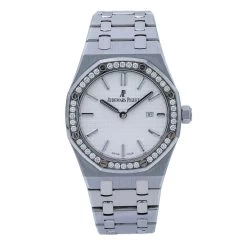 Women's Diamond Watch Audemars Piguet Royal Oak 33mm White Dial W00958