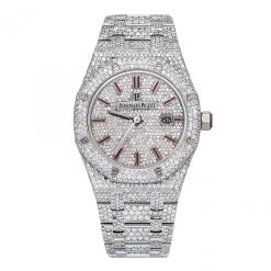 Women's Diamond Watch Audemars Piguet Royal Oak 33mm White Dial W01223