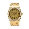 Women's Diamond Watch Audemars Piguet Royal Oak 18K Gold Champagne Dial
