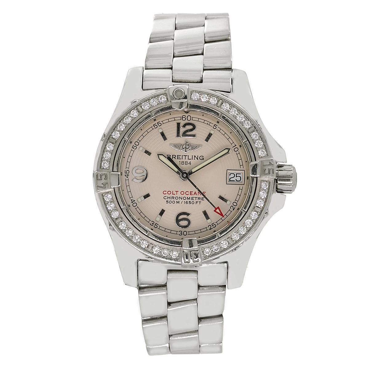 Women's Diamond Watch Breitling Colt Oceane 33mm White Dial 1 Women's Diamond Watch Breitling Colt Oceane 33mm White Dial