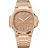 Women's Diamond Watch Patek Philippe Nautilus 35mm 18K Gold Tone Dial