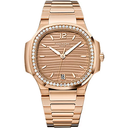 Women's Diamond Watch Patek Philippe Nautilus 35mm 18K Gold Tone Dial 1 Women's Diamond Watch Patek Philippe Nautilus 35mm 18K Gold Tone Dial