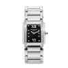 Women's Diamond Watch Patek Philippe Twenty~4 25mm Black Dial