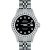Women's Diamond Watch Rolex Datejust 26mm Black Dial W00423