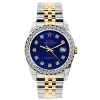 Two-Tone Women's Diamond Watch Rolex Datejust 26mm Jubilee Bracelet Sapphire Blue Dial