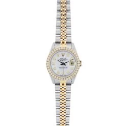 Women's Diamond Watch Rolex Datejust 26mm White Dial Jubilee Bracelet