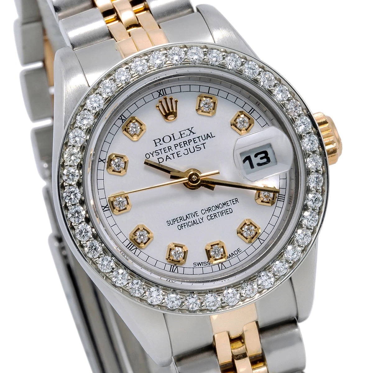 Women's Diamond Watch Rolex Datejust 26mm Yellow Gold And Stainless Steel Jubilee Bracelet White Dial 2 Women's Diamond Watch Rolex Datejust 26mm Yellow Gold And Stainless Steel Jubilee Bracelet White Dial - Image 2