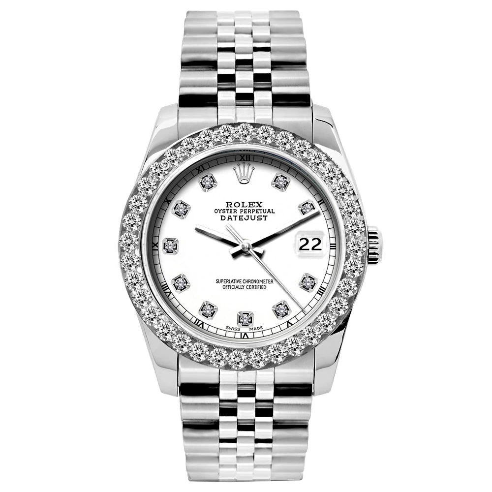 Women's Diamond Watch Rolex Oyster Perpetual Datejust 26mm White Dial Jubilee Bracelet 1 Women's Diamond Watch Rolex Oyster Perpetual Datejust 26mm White Dial Jubilee Bracelet