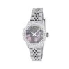 Women's Diamond Watch Rolex Datejust 26mm Black Mother Of Pearl Dial