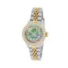 Women's Gold Watch Rolex Datejust 26mm Mother Of Pearl Dial Diamond Bezel