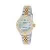 Women's Diamond Watch Rolex Datejust 26mm Blue Mother Of Pearl Dial