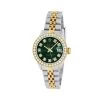 Women's Diamond Watch Rolex Datejust 26mm Dark Green Dial