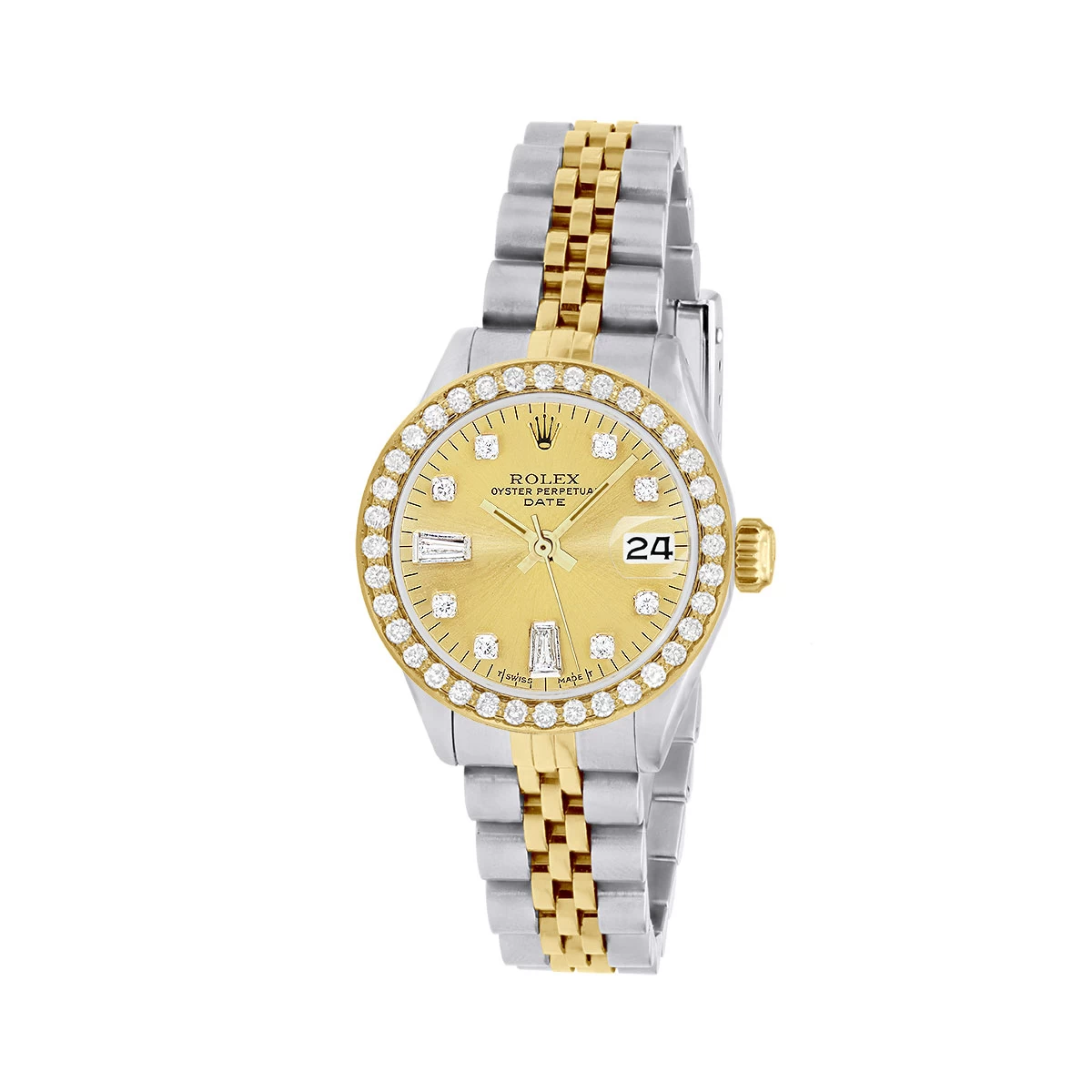 Women's Diamond Watch Rolex Datejust 26mm Gold Tone Dial 1 Women's Diamond Watch Rolex Datejust 26mm Gold Tone Dial