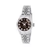 Women's Diamond Watch Rolex Datejust 26mm Jubilee Bracelet Dark Red Dial