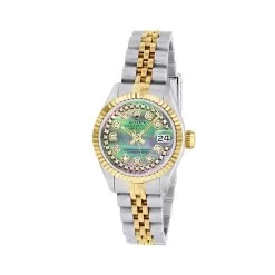 Women's Diamond Watch Rolex Datejust 26mm Jubilee Two Tone Bracelet