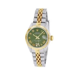 Women's Gold Watch Rolex Datejust 26mm Jubilee Bracelet Roman Numerals
