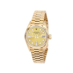 Women's 18K Gold Diamond Watch Rolex Datejust 26mm President Bracelet