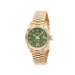 Women's 18K Gold Watch Rolex Datejust 26mm Roman Numerals