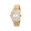 Women's 18K Gold Watch Rolex Datejust 26mm President Bracelet Diamond Markers