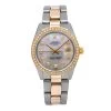 Women's Diamond Yellow Gold Oyster Perpetual Datejust 34mm Rolex Watch With Mother-of-Pearl Dial