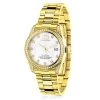 Women's Diamond Watch Yellow Gold Plated Luxurman Tribeca 1.5ct