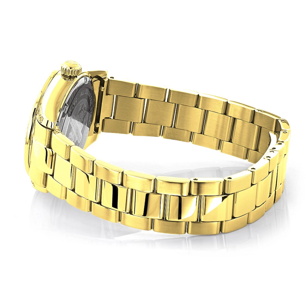 Women's Diamond Watch Yellow Gold Plated Luxurman Tribeca 1.5ct 2 Women's Diamond Watch Yellow Gold Plated Luxurman Tribeca 1.5ct - Image 2