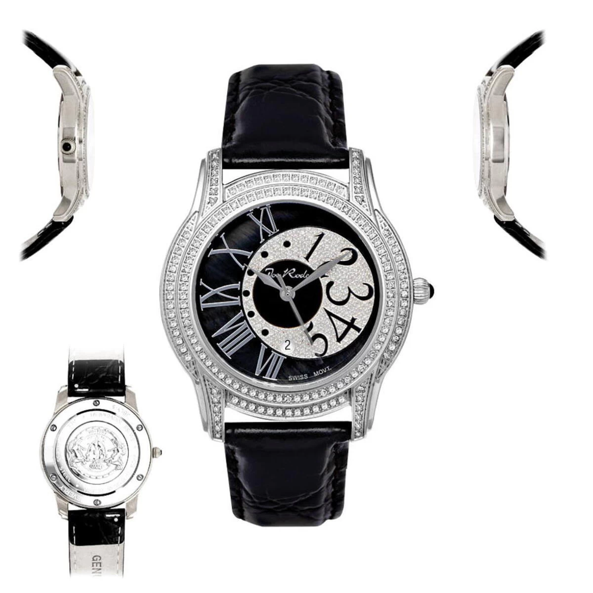 Women's Joe Rodeo Beverly Diamond Watch 1.35ct Black 6 Women's Joe Rodeo Beverly Diamond Watch 1.35ct Black - Image 6