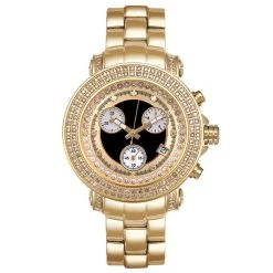 Women's JoJo Diamond Watch 1.25ct Yellow Gold Black MOP