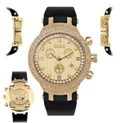Yellow Gold Tone Joe Rodeo Men's Diamond Watch 2.20ct Master -Watch Store yellow gold tone watches joe rodeo mens diamond watch 220ct master main2
