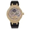 Yellow Skeleton Watch By Joe Rodeo Master 2.2ct Diamond Watches For Men