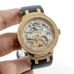 Yellow Skeleton Watch By Joe Rodeo Master 2.2ct Diamond Watches For Men -Watch Store yellow skeleton watch by joe rodeo master 220ct diamond watches bod3